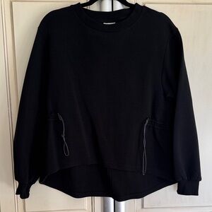 Varley Black Sweatshirt with Drawstring Details size xs